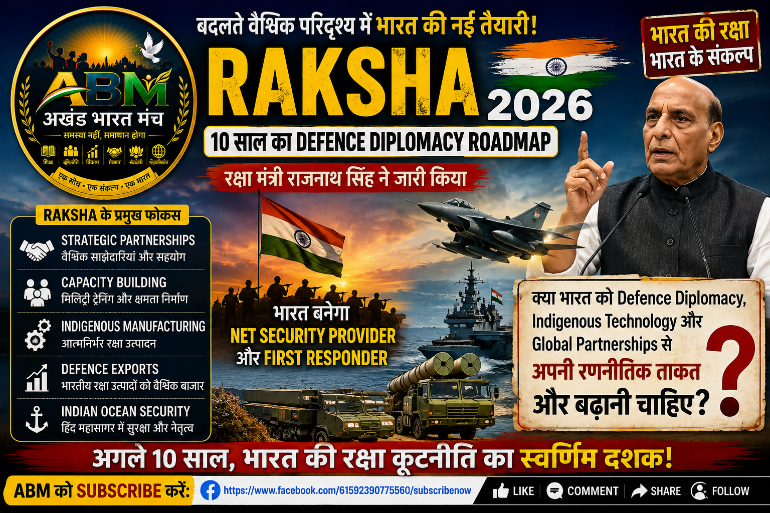 RAKSHA 2026: भारत का 10 साल का Defence Diplomacy Roadmap