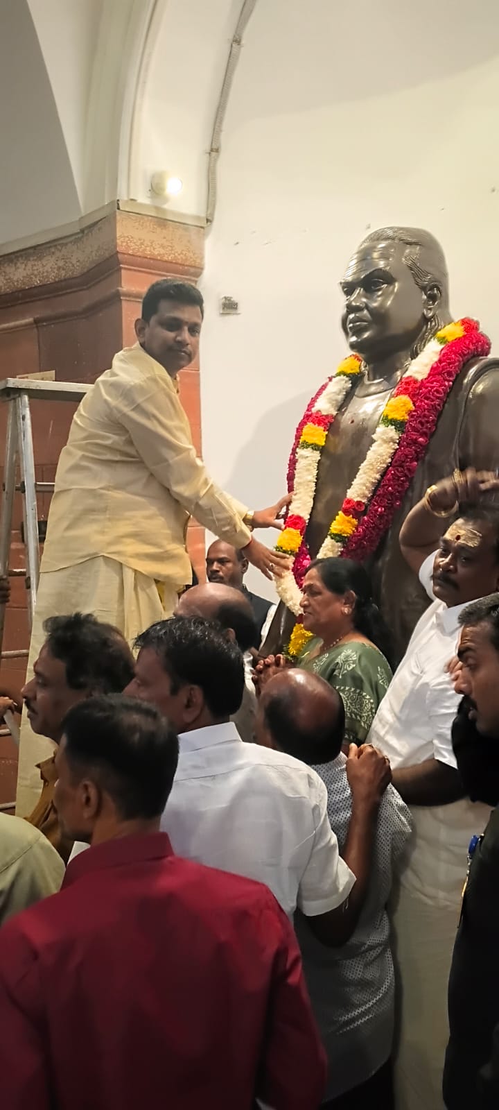 देवर जयंती पर संसद परिसर में डॉ. ए. अंगप्पन @ अरुण